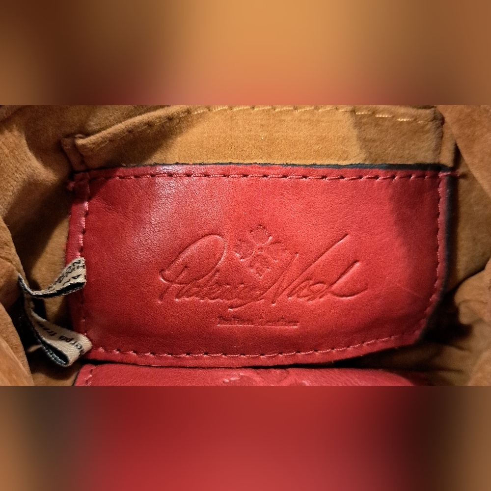 EUC Patricia Nash Burgundy Italian Sheepskin & Sherpa Casual Clutch Purse Bag - Picture 10 of 13